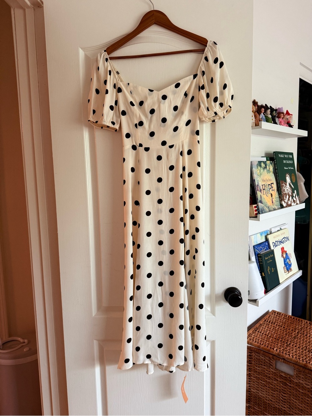 Reformation Mylah Dress White Polka Dot - Picture 2 of 10